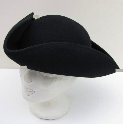 Dreispitz Gardehut Rohling weicher Filz mit Futterband