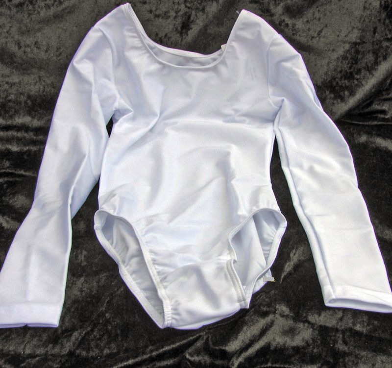 Uniform-Body Lycra elastisch Rundhals mit langem Arm, glänzend