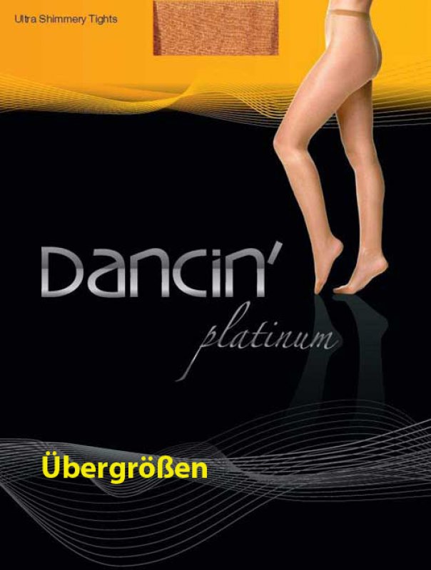 Dancin Übergröße Glanzstrumpfhose Ultra Shimmery 400 Light Toast