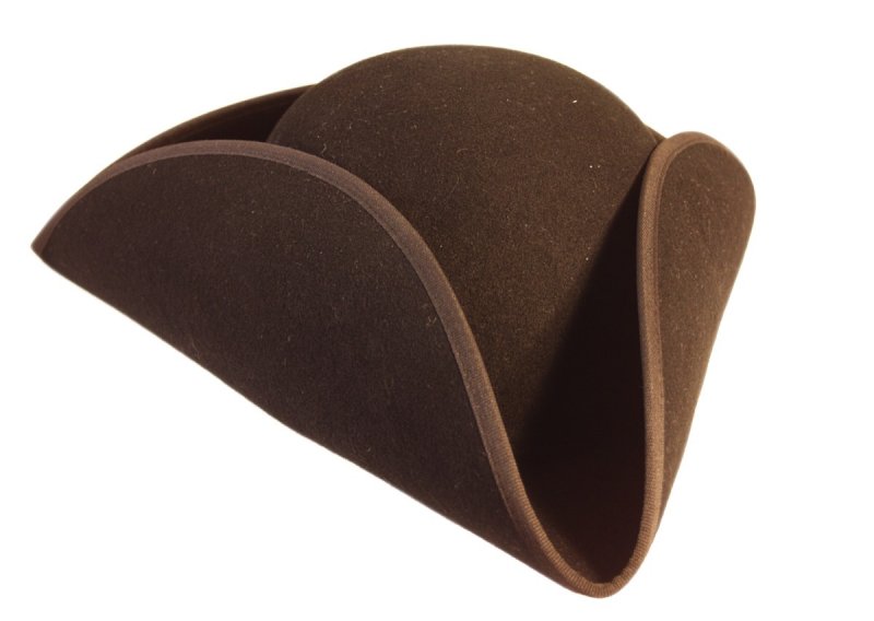 Herren-Dreispitz Rohling MIT Lederinnenband und Einfassband