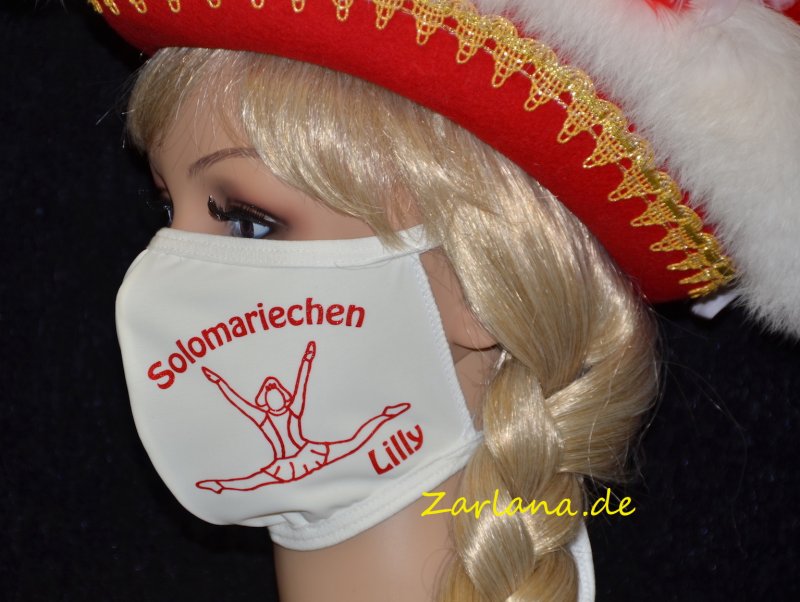 PRIDANCE Mund-Nase-Maske für Erwachsene mit Motivdruck "Solomariechen"