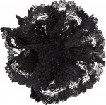 Rosette aus Spitze mit Haargummi (Schwarz)